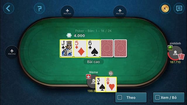 Cách chơi Poker luôn thắng trên W88